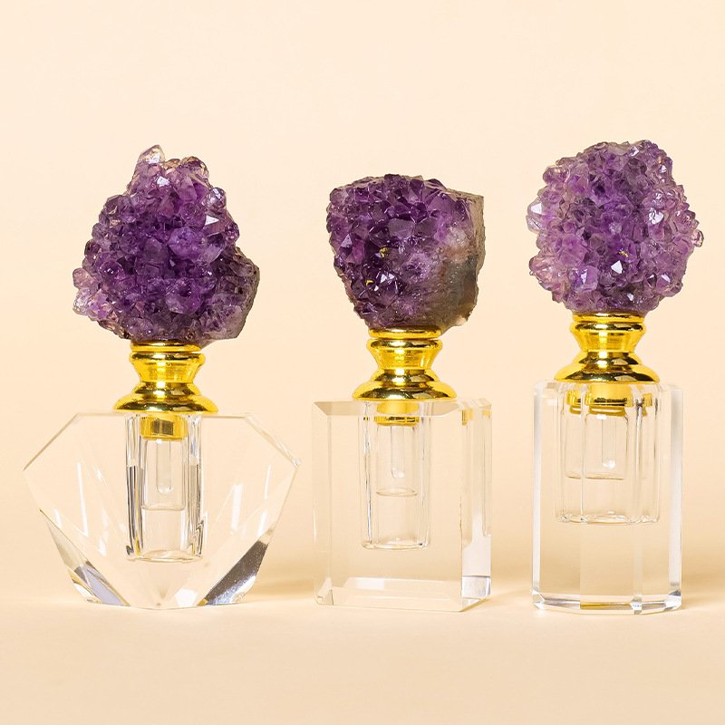 Amethyst Perfume Bottle 3.35 in Wholesale
