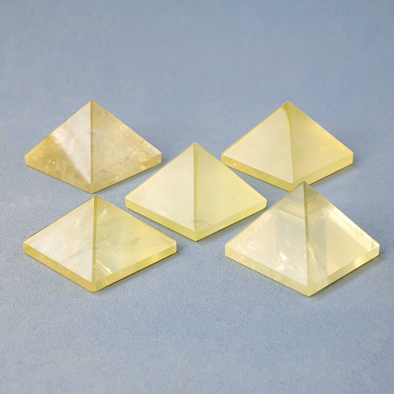 3 Sizes of Pure Citrine Crystal Pyramids Wholesale
