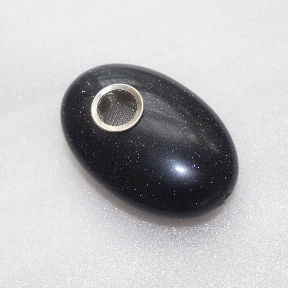 Goldstone Palm Stone Pipe 1.97 in