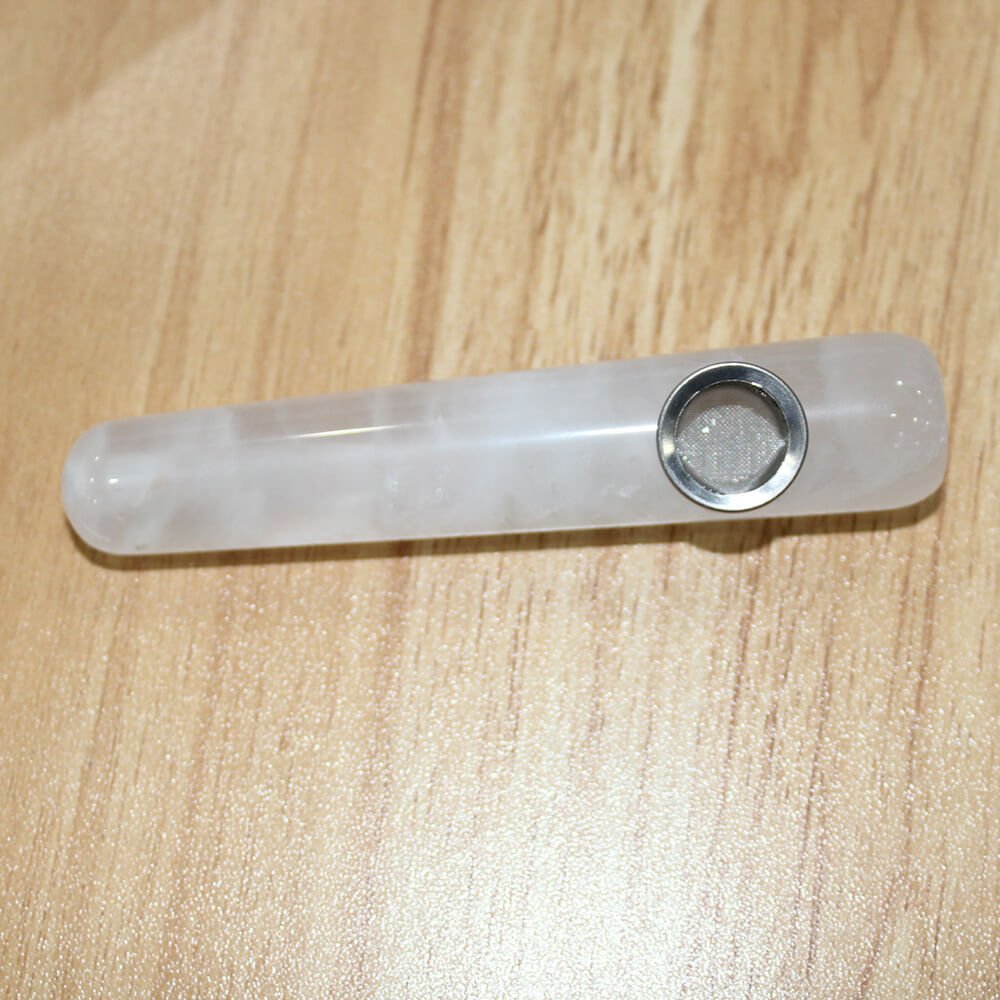 Clear Quartz Massage Stick Pipe 4.53 in