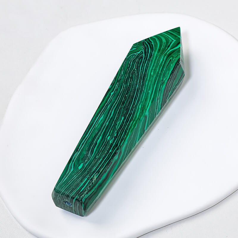 Synthetic Malachite Classic Obelisk Crystal Pipe Wholesale 4.13 in (10.5 cm)