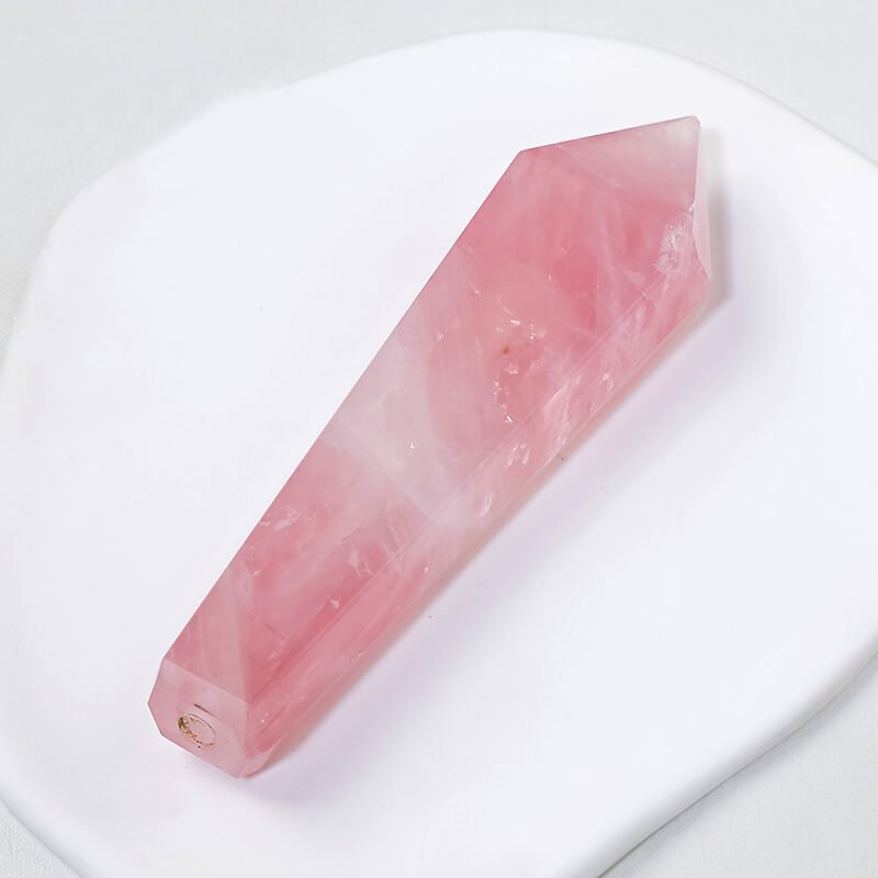 Natural Rose Quartz Classic Obelisk Crystal Pipe Wholesale 4.13 in (10.5 cm)