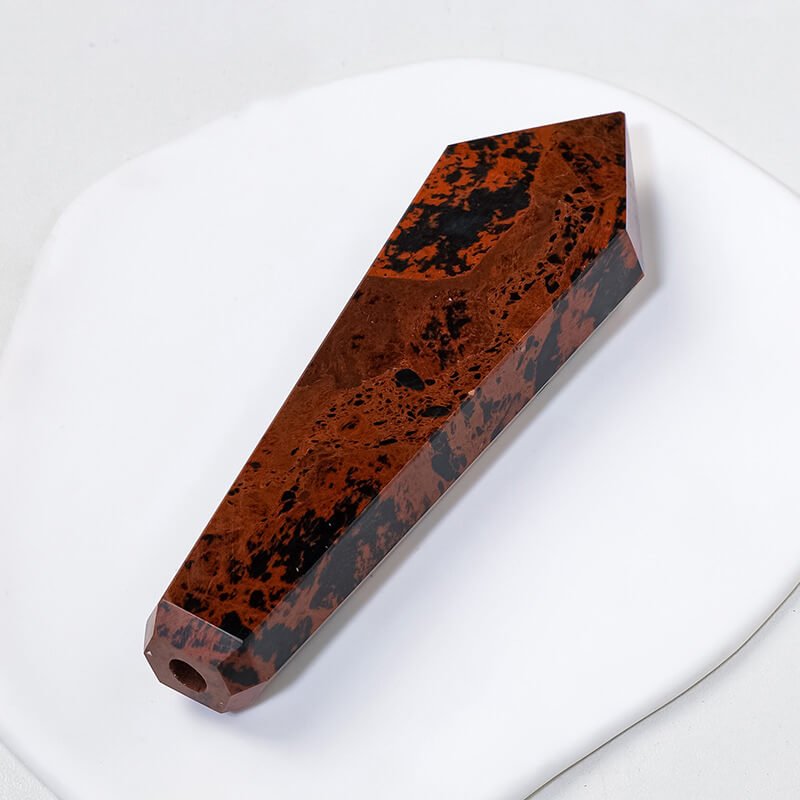 Natural Red Obsidian Classic Obelisk Crystal Pipe Wholesale 4.13 in (10.5 cm)