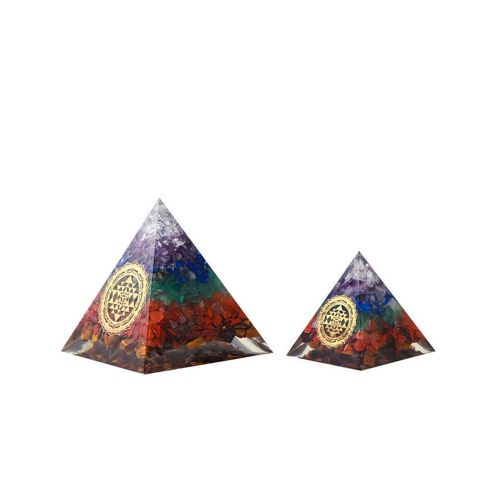 3 Sizes of Crystal Composite Resin Orgonite Pyramids Crystal Wholesale