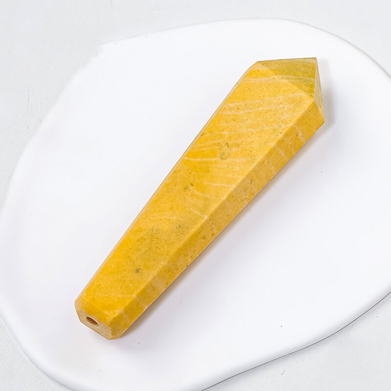 2 Types of Classic Obelisk Aventurine Crystal Pipe Wholesale - Yellow