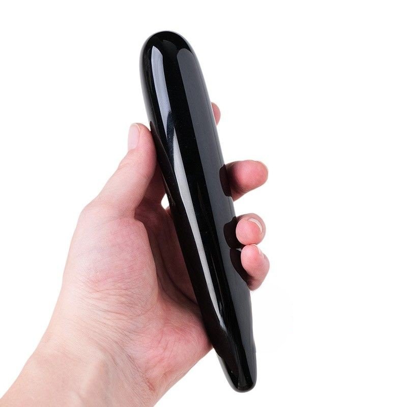 2 Sizes of Black Obsidian Crystal Massage Stick Wholesale