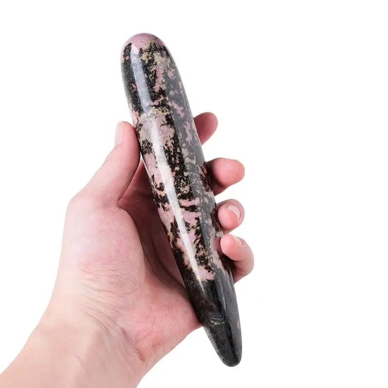 Rhodonite Massage Stick 7.09 in