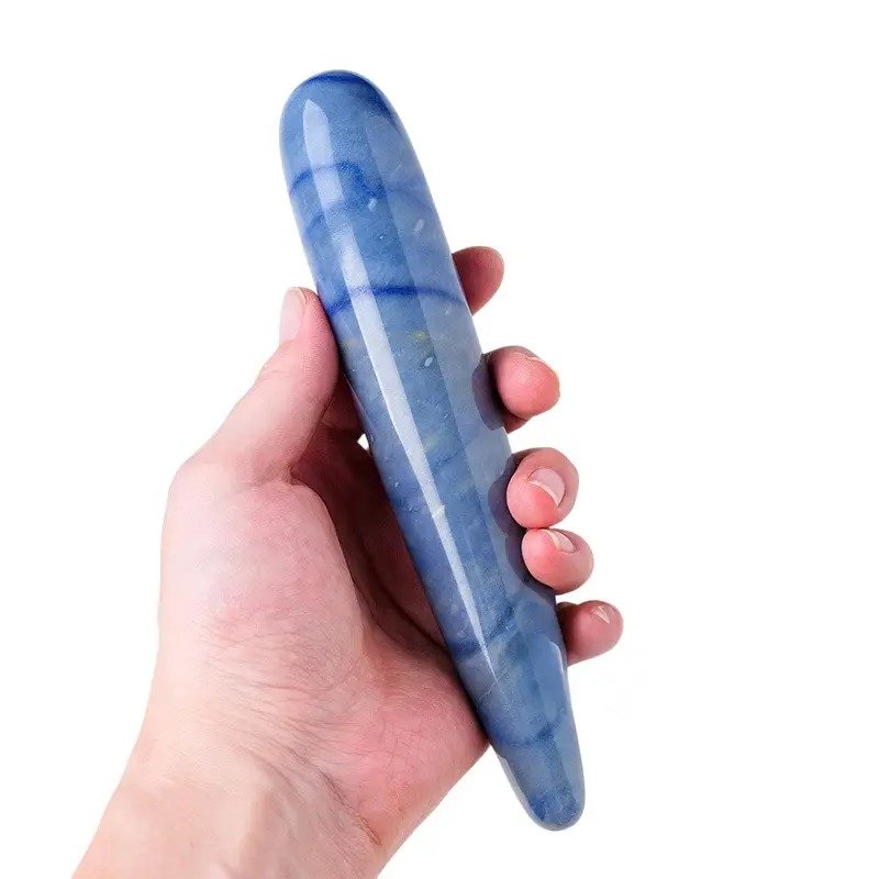 7.09 in Aventurine Massage Stick 2 Color Wholesale