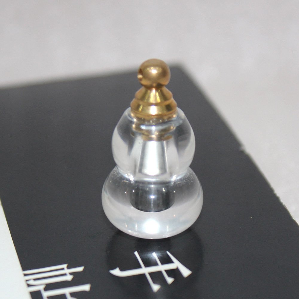 Natural Clear Quartz Gourd Perfume Bottle Pendant 1.26 in Wholesale