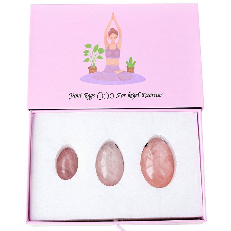 Rose Quartz Egg Gift Box Set 3.74 in