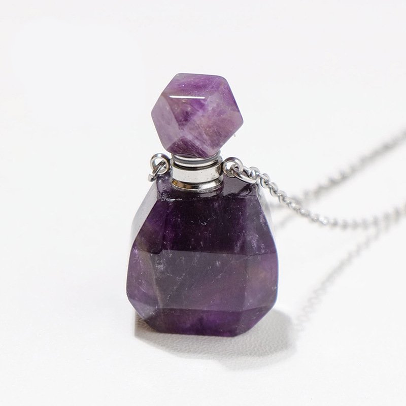1.38 in Amethyst Perfume Bottle Pendant Wholesale