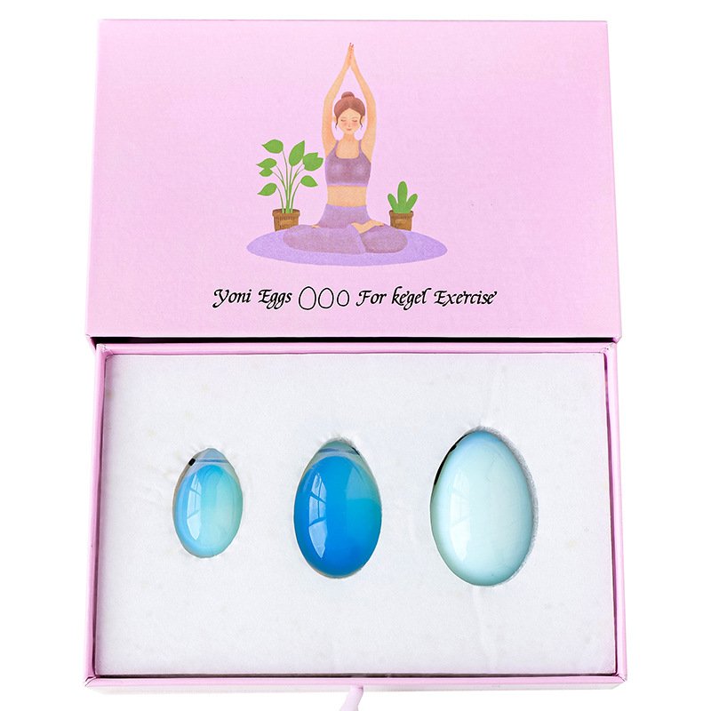Opalite Egg Gift Box Set 3.74 in