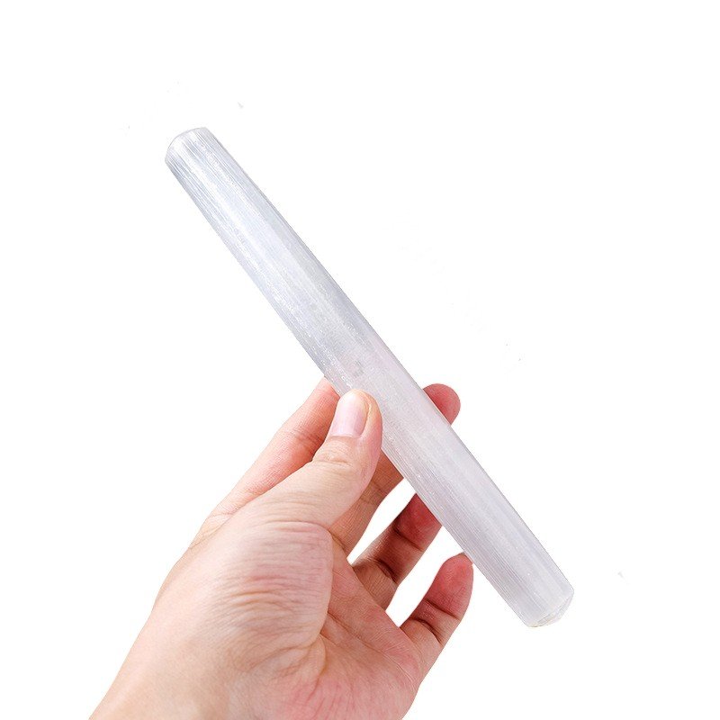 2 Sizes of White Selenite Crystal Massage Stick Wholesale