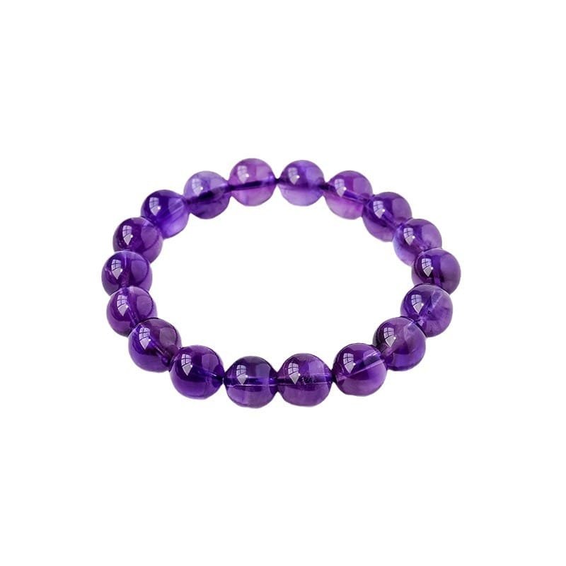 2 Sizes of Amethyst 0.40in(1mm) Crystal Beads Bracelet Wholesale