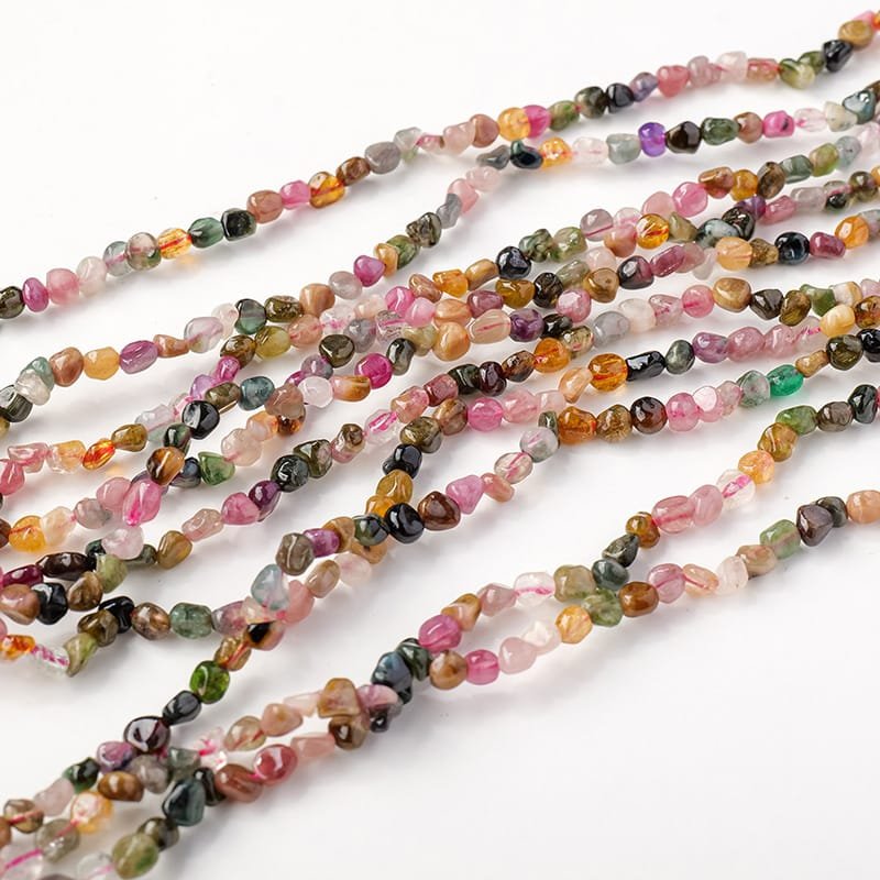 Natural Multicolor Tourmaline Chip Long Bracelet Wholesale 0.20 in (0.5 cm) - 4