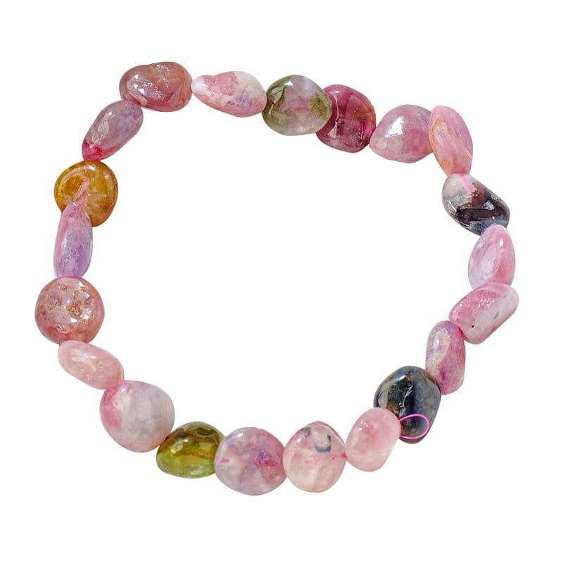 Natural Plum Blossom Tourmaline Nugget Bracelet Wholesale 0.39 in (1 cm)