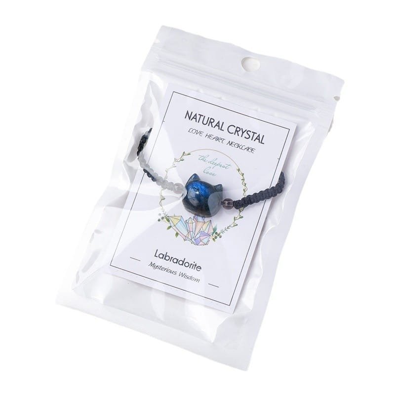 Natural Labradorite Cat Bracelet Wholesale 0.60 in (1.5 cm) - 3
