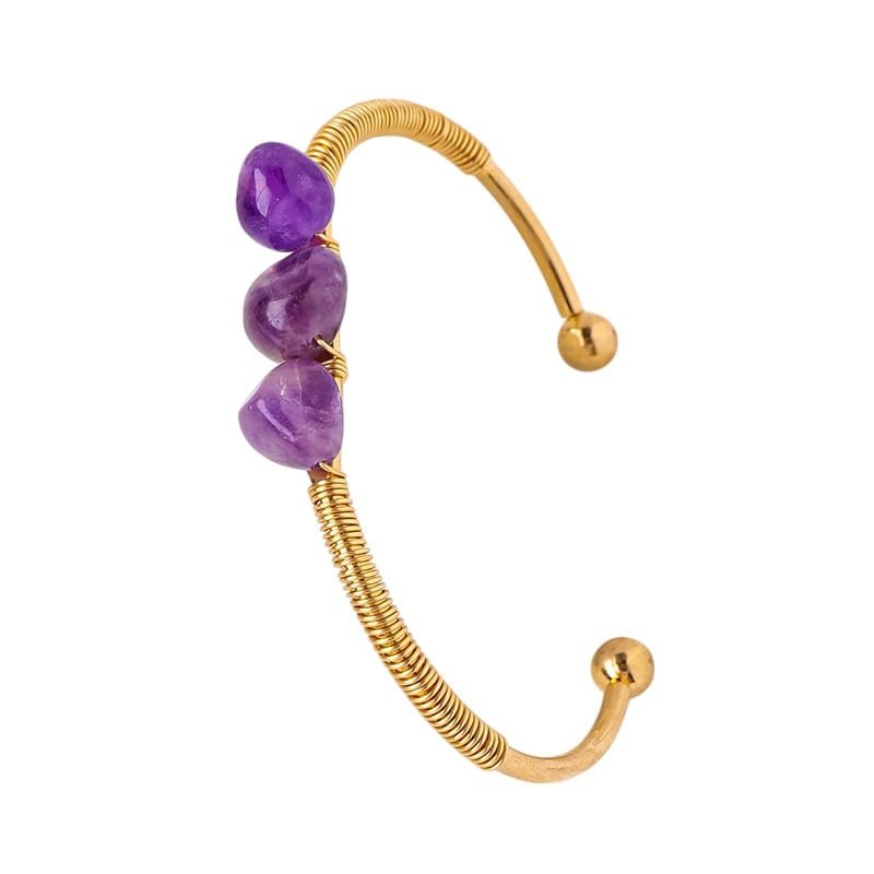 Amethyst Bead Bracelet 0.59 in Bulk