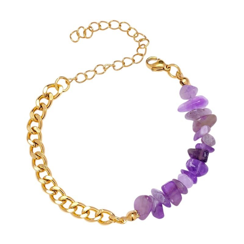 Amethyst Chip Bracelet 0.35 in Bulk