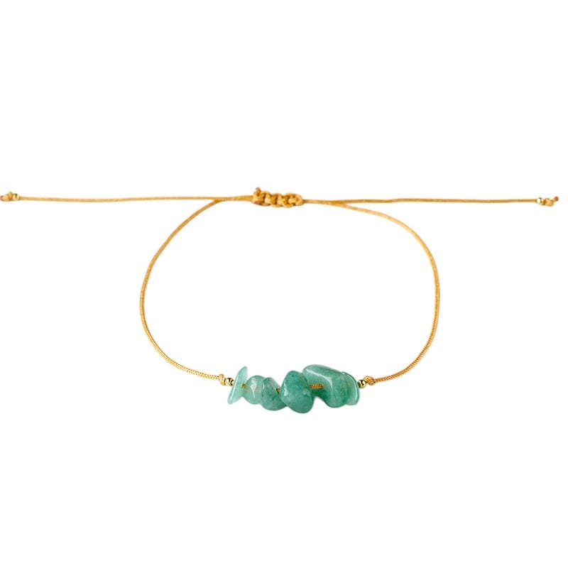 Aventurine Chip Bracelet 0.39 in Green 0.02 lb