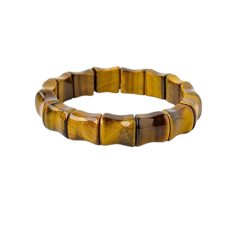Natural Tiger’s Eye Bamboo-Shaped Bracelet Wholesale 0.59 in (1.5 cm)