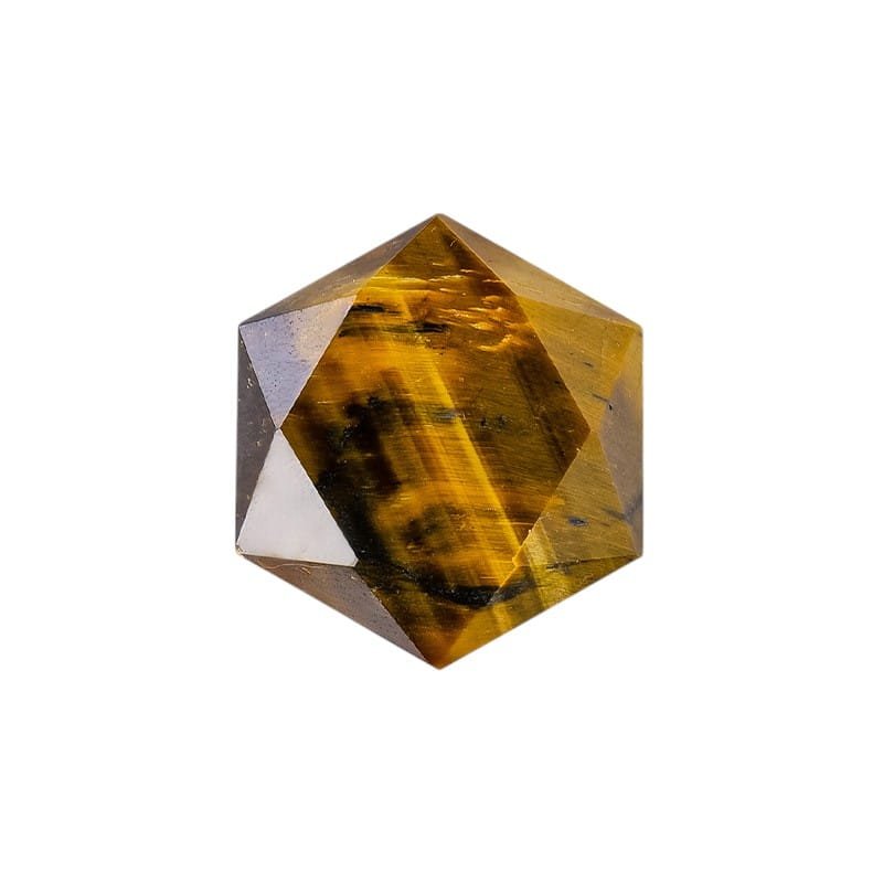 Tiger’s Eye Hexagram Carving 1.18 in