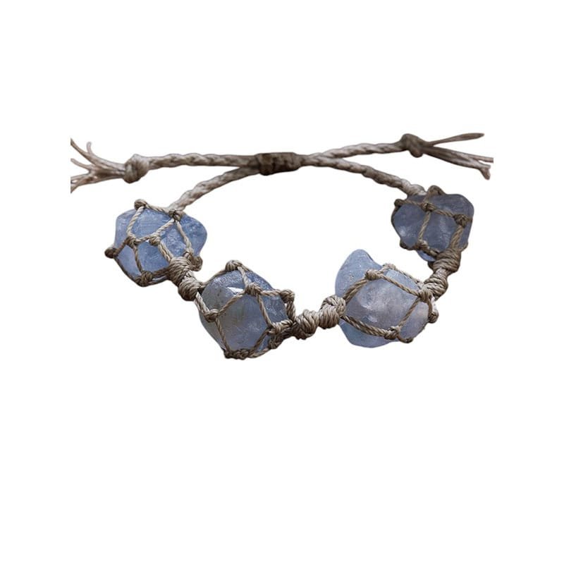 Celestite Raw Stone Bracelet 0.79 in