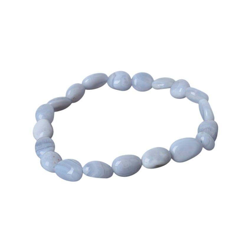 Blue Lace Agate Chip Bracelet 0.31 in