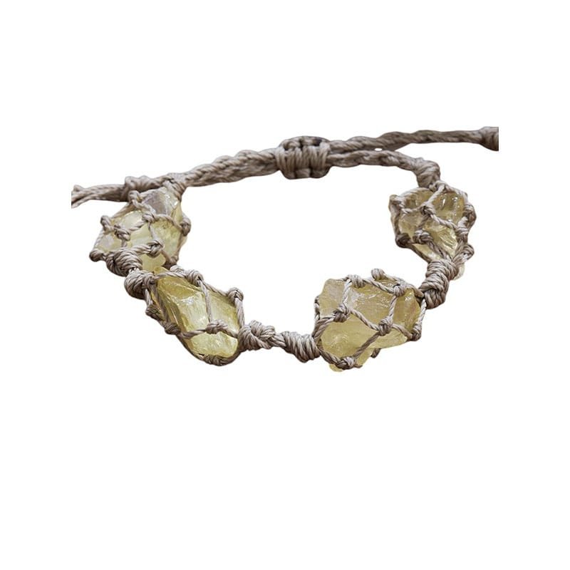 Citrine Raw Stone Bracelet 0.79 in