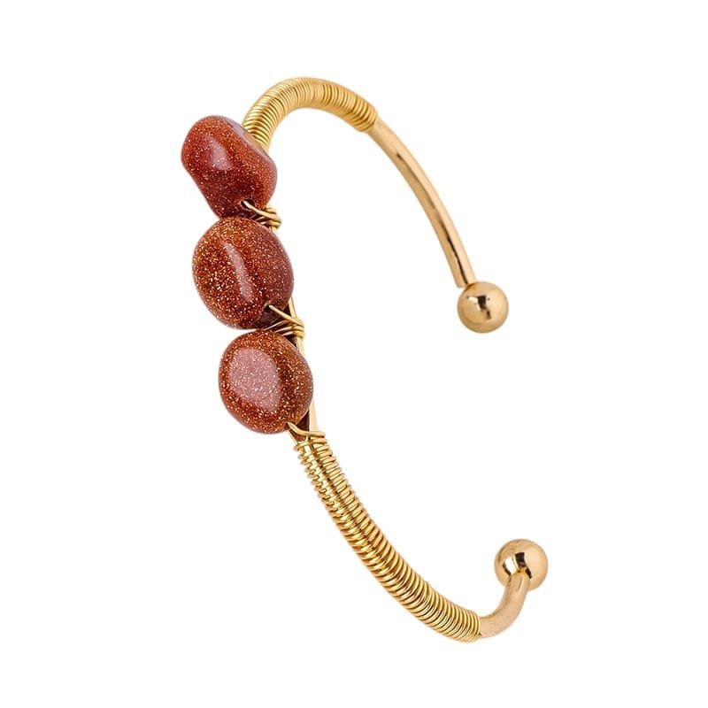 Goldstone Bead Bracelet 0.59 in