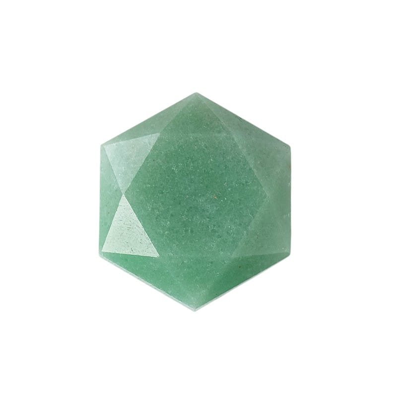 Aventurine Hexagram Carving 1.18 in