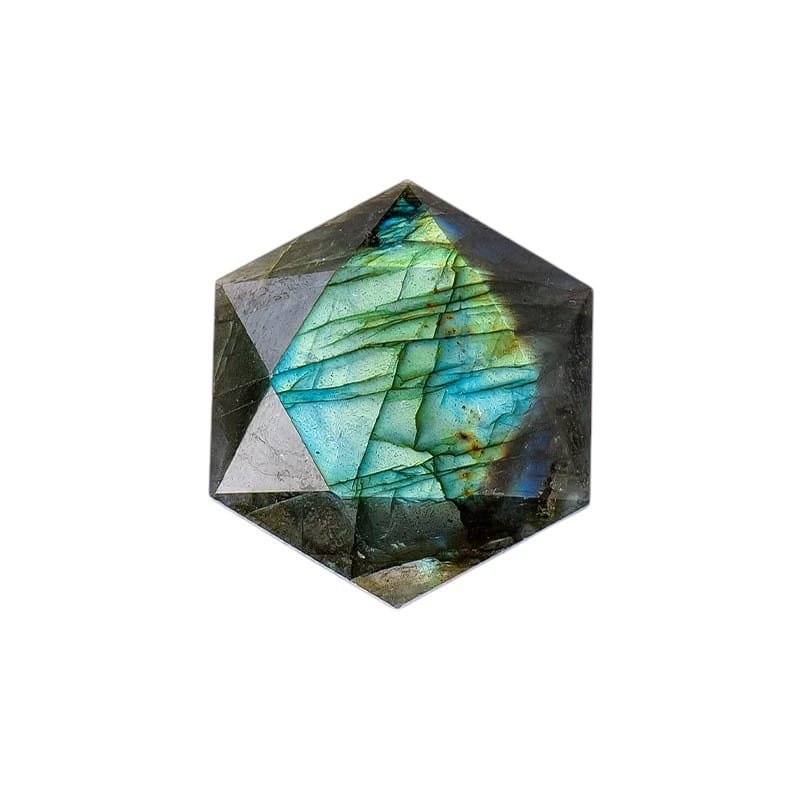 Labradorite Hexagram Carving 1.18 in