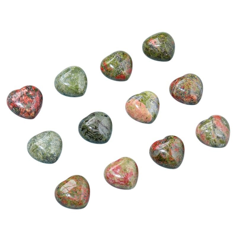 Unakite Heart 0.59 in Wholesale
