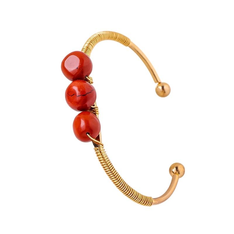 Jasper Bead Bracelet 0.59 in