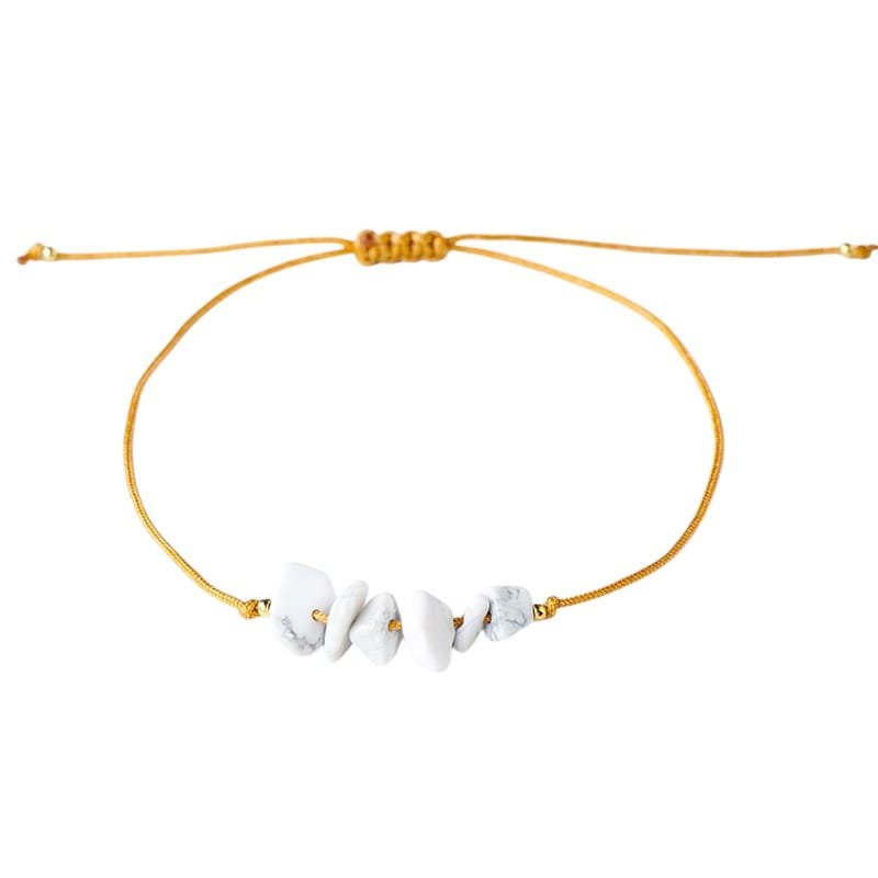 Howlite Chip Bracelet 0.39 in