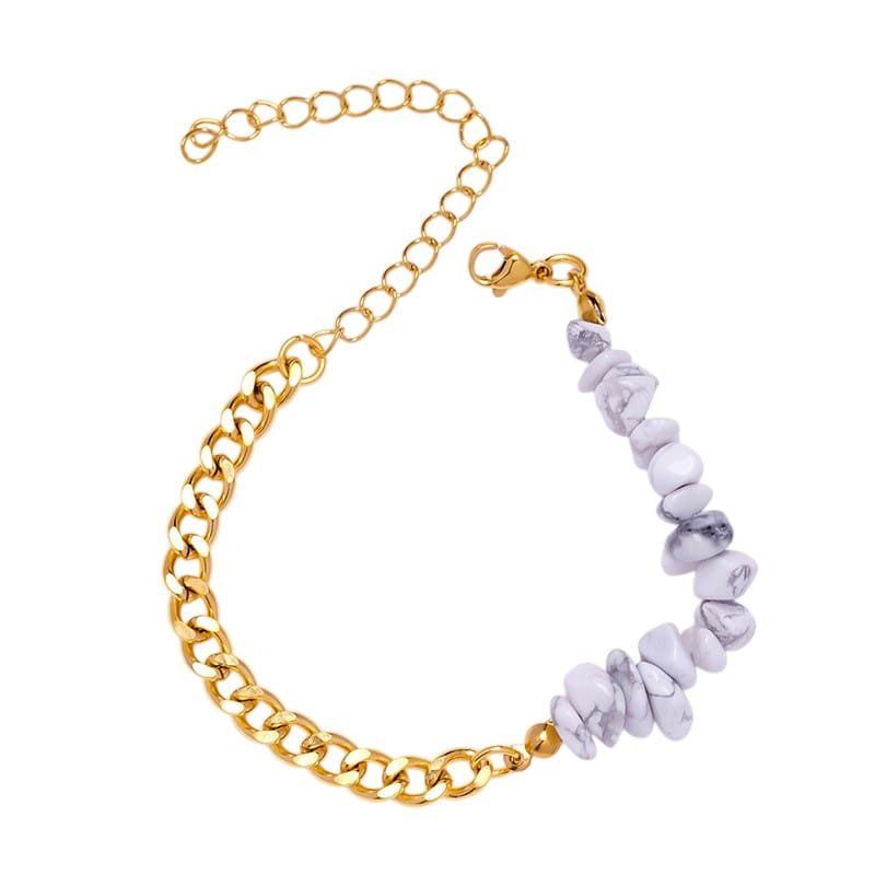 Howlite Chip Bracelet 0.35 in