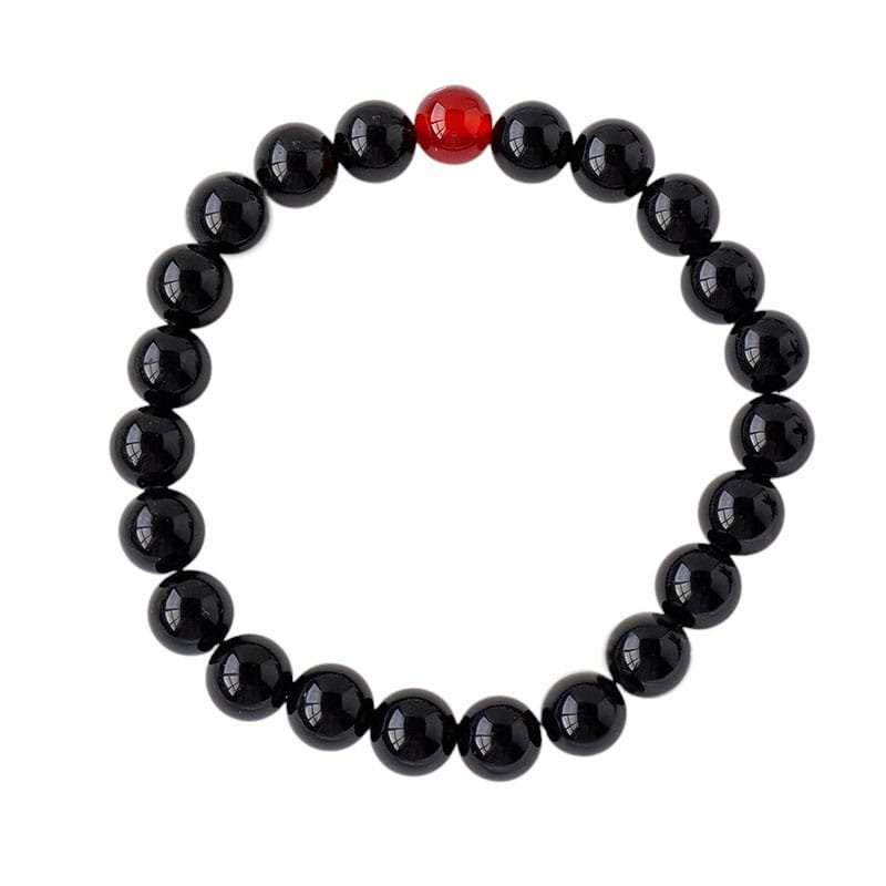 Obsidian Bead Bracelet 0.30 in Bulk
