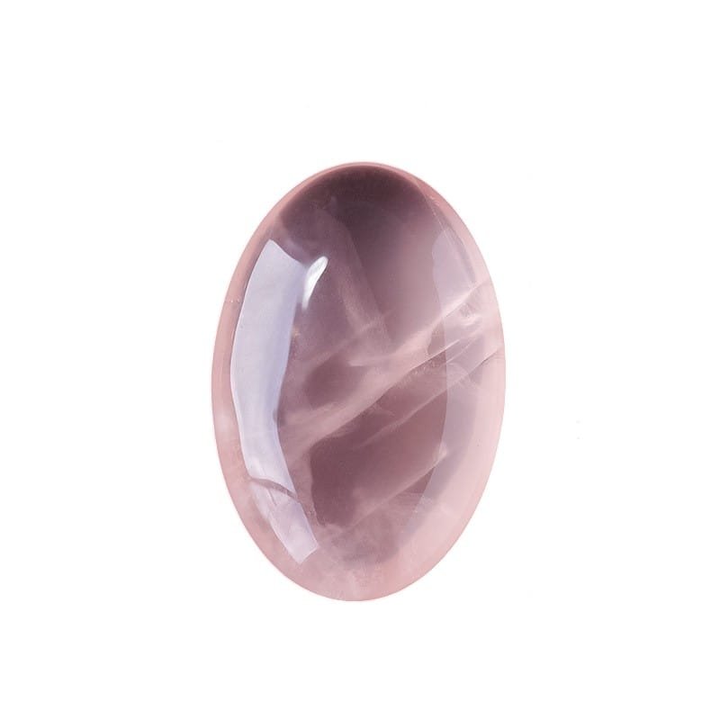 Rose Quartz Palm Stone 2.36 in Pink 0.49 lb