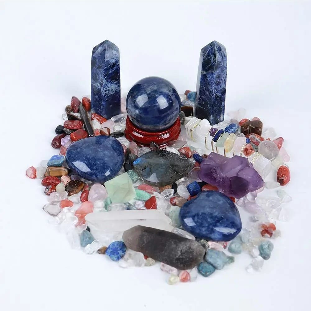 Sodalite Tumbled Stone Gift Box Set