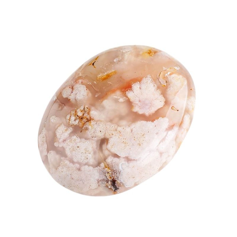 Flower Agate Palm Stone 2.36 in