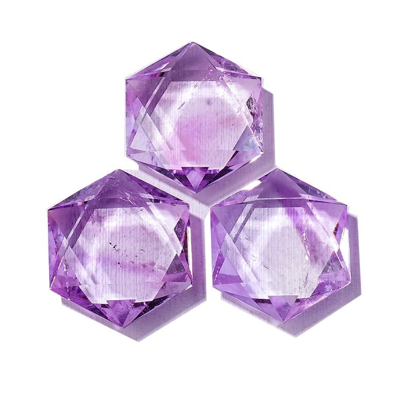 Amethyst Hexagram 0.98-1.10 in Wholesale