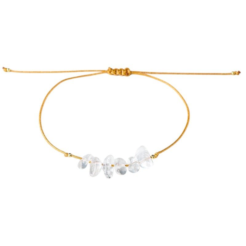 Clear Quartz Chip Bracelet 0.39 in 0.02 lb