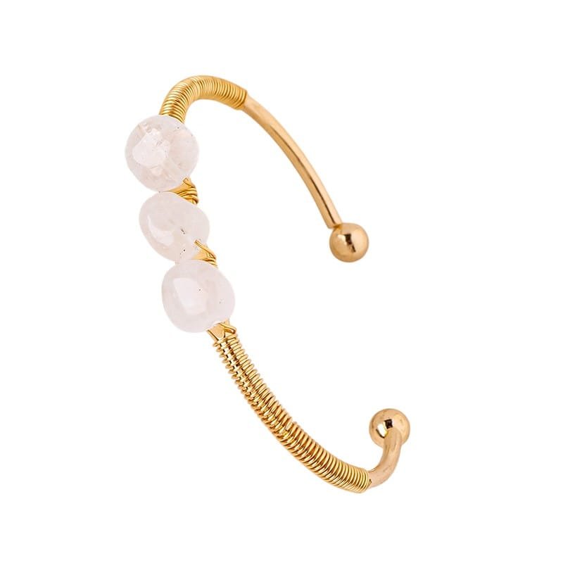 Clear Quartz Bead Bracelet 0.59 in Bulk