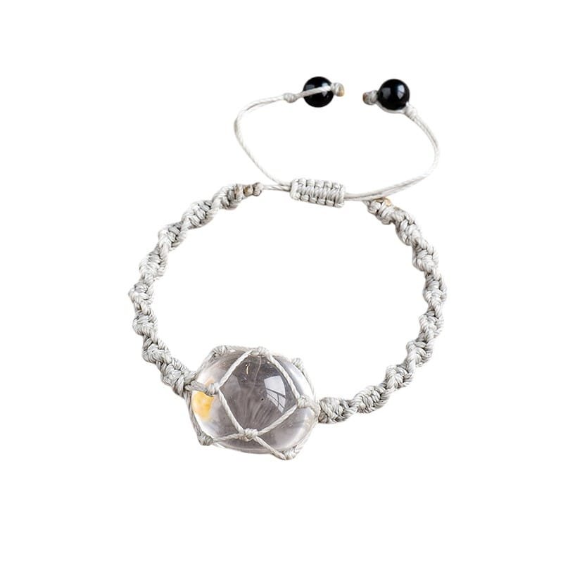 Clear Quartz Tumbled Stone Bracelet 1.18 in Wholesale