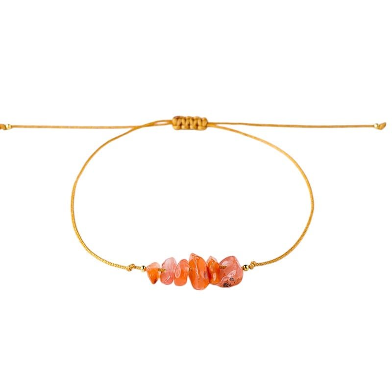 Red Agate Chip Bracelet 0.39 in