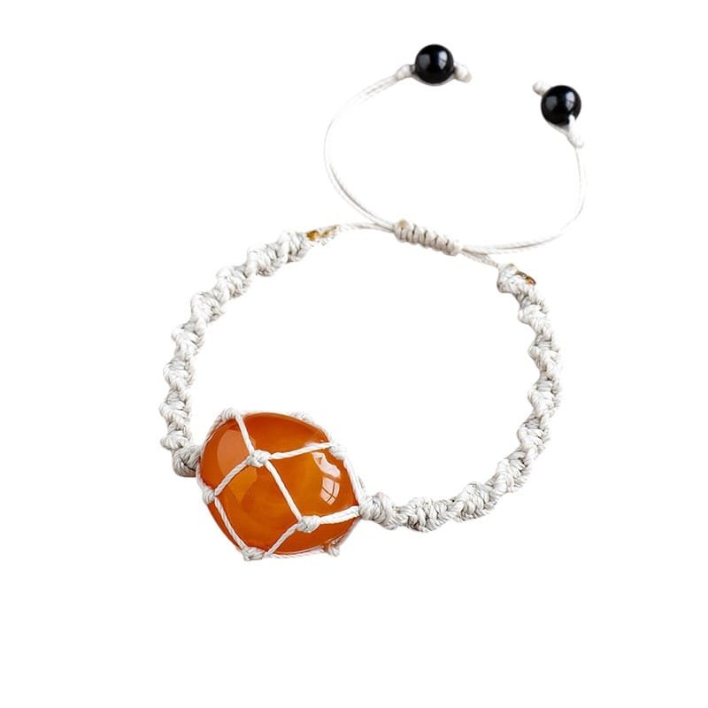 Red Agate Tumbled Stone Bracelet 1.18 in Wholesale