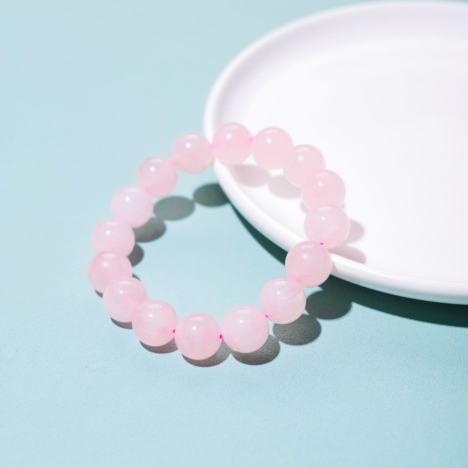 Rose Quartz Bead Bracelet 0.40 in