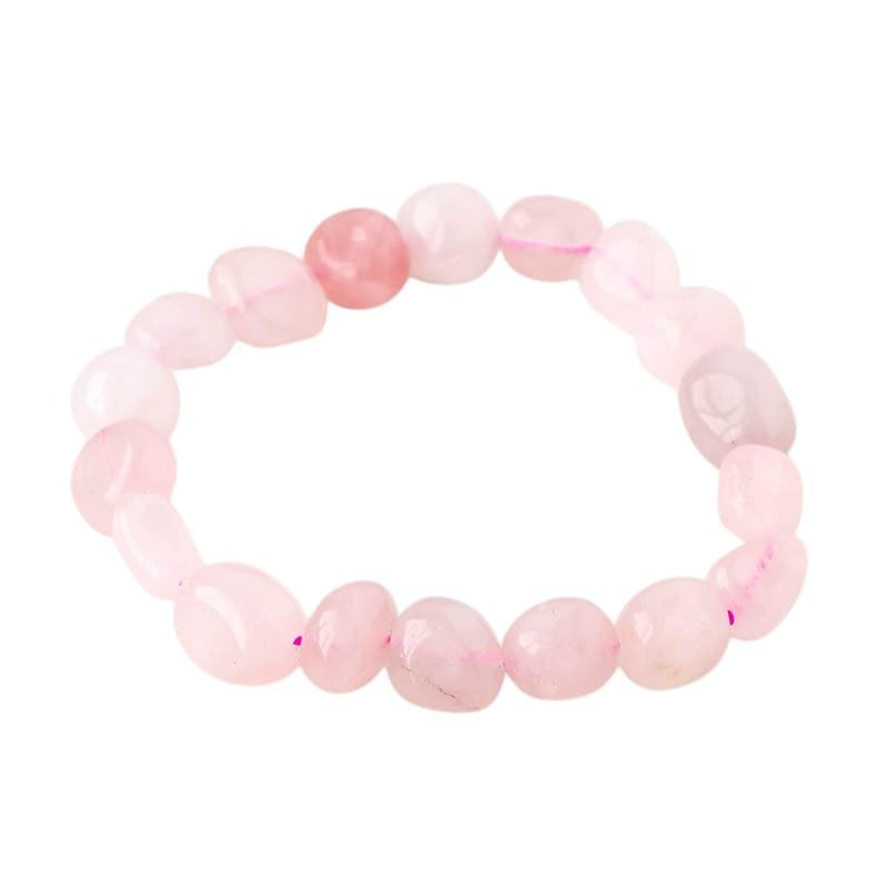Rose Quartz Chip Bracelet 0.39 in Pink 0.24 lb
