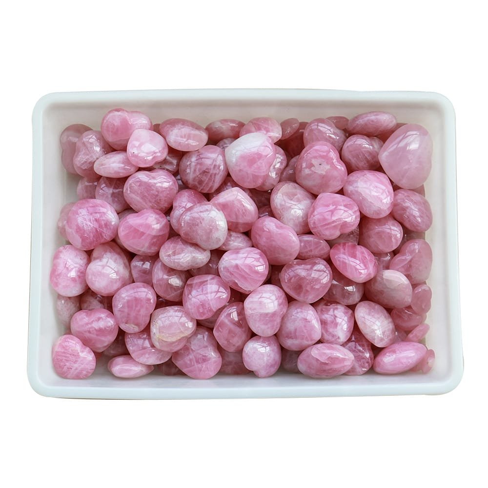 Natural Rose Quartz Heart Wholesale 1.97-3.15 in (5-8 cm) - 3