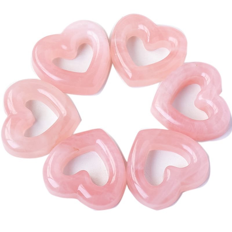 1.97 in Rose Quartz Heart Bulk